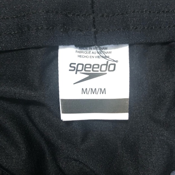 NWT Speedo Mens Swim Trunks Black/Gray Size M - Picture 5 of 8